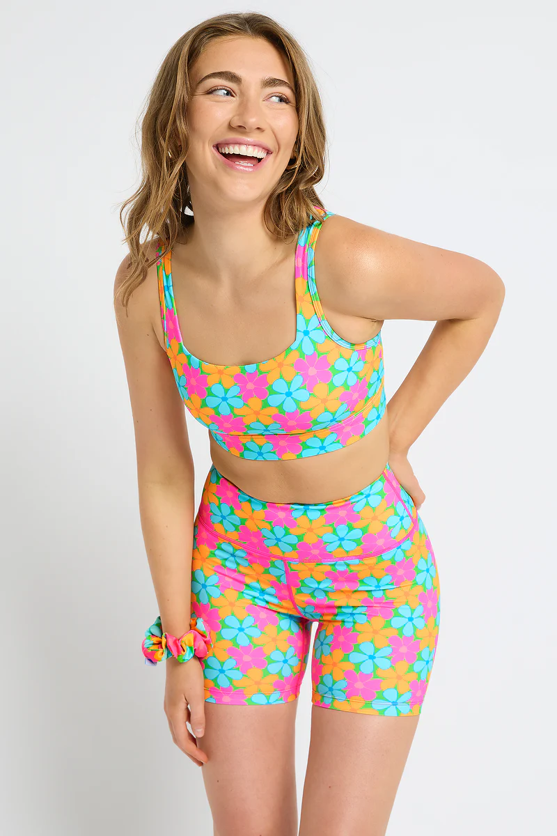 Booty Shorts 2.0 in Fluro Flowers - Image 4