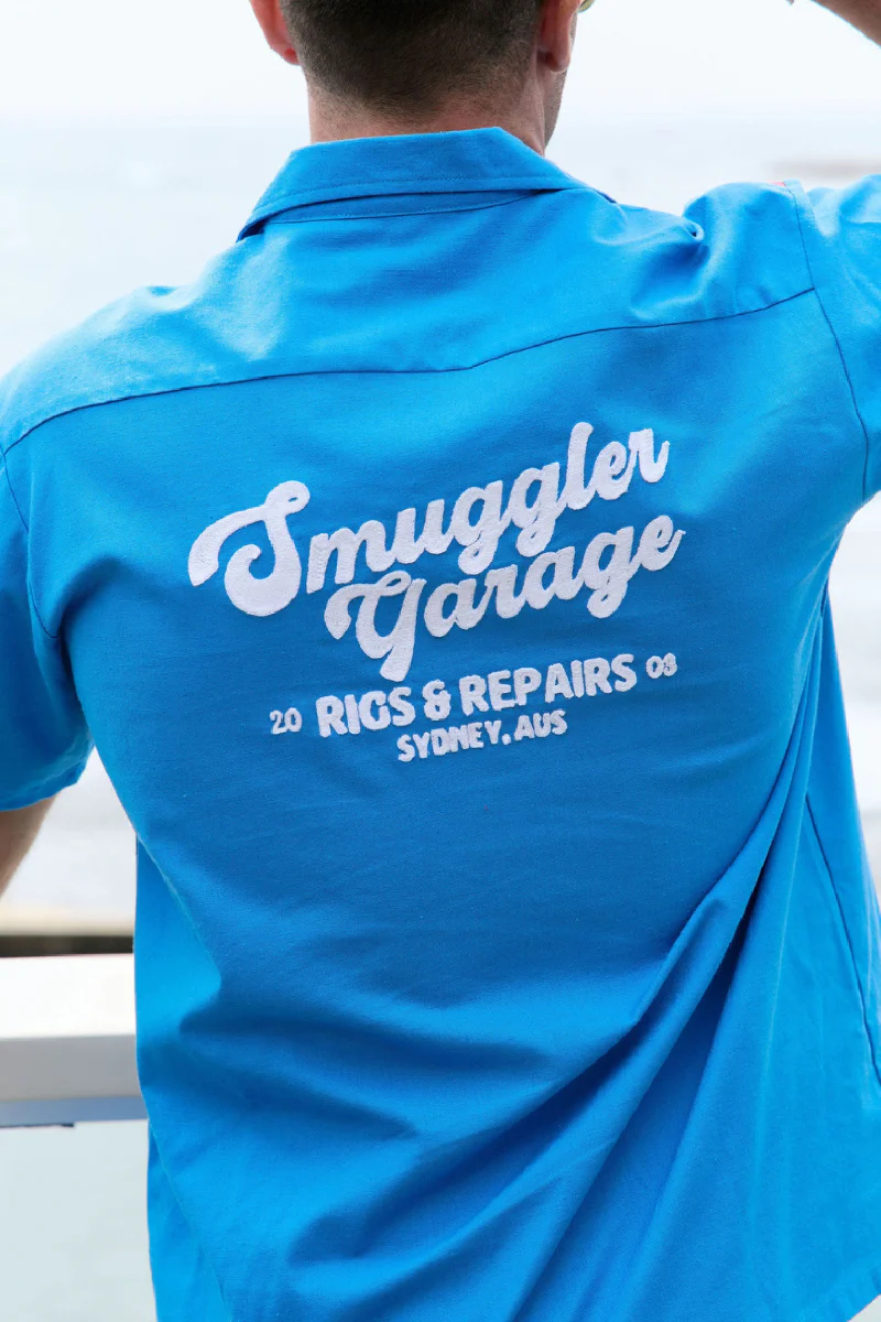 Mechanic Shirt in Blue Bowler - Image 7