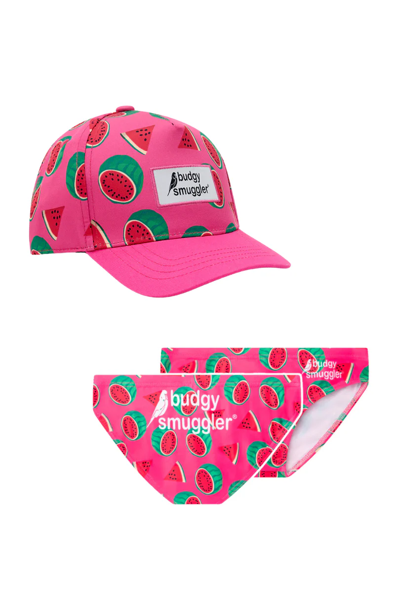 Boys Swim and Cap Bundle In Watermelon