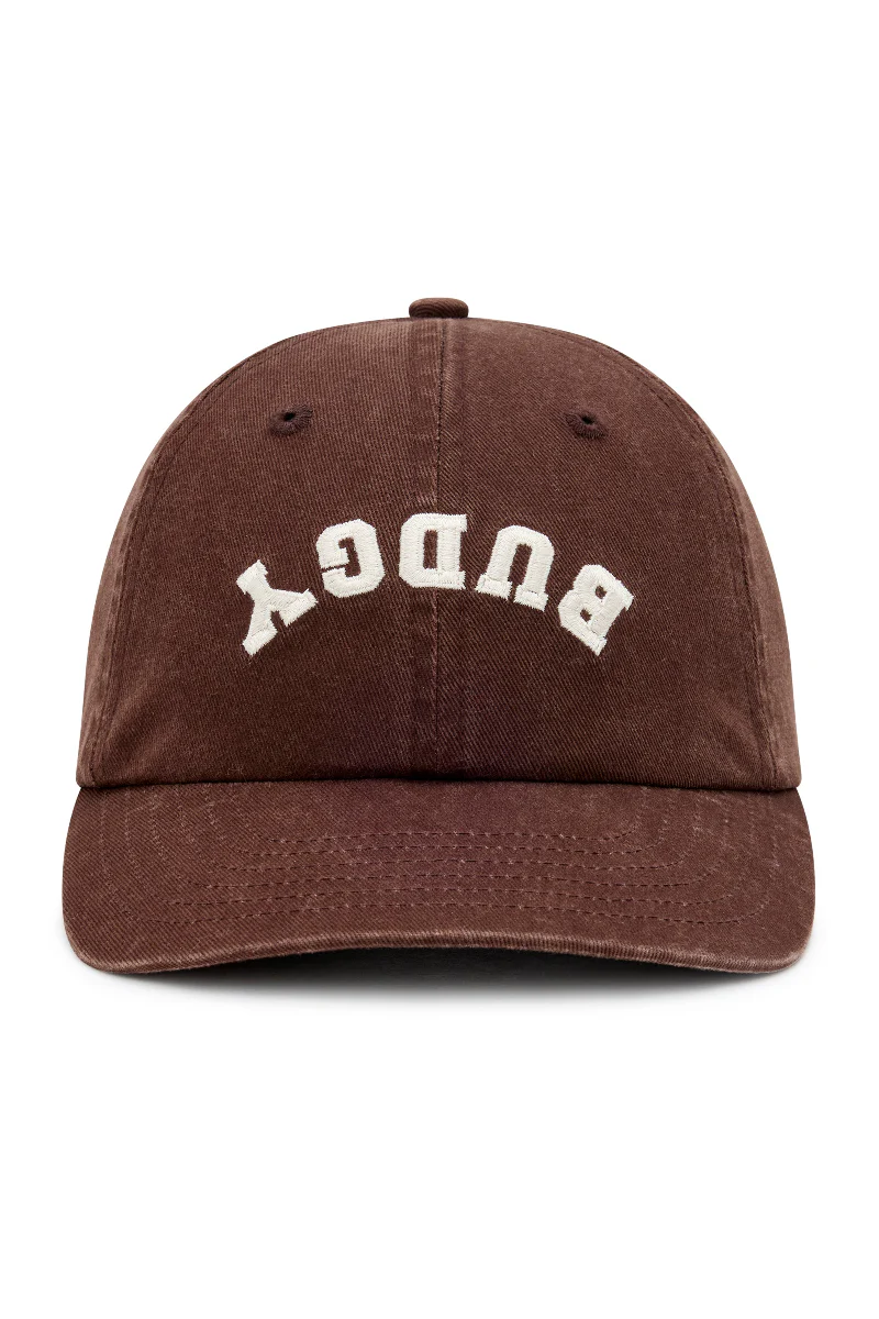 Dad Cap in Brown Upside Down Budgy