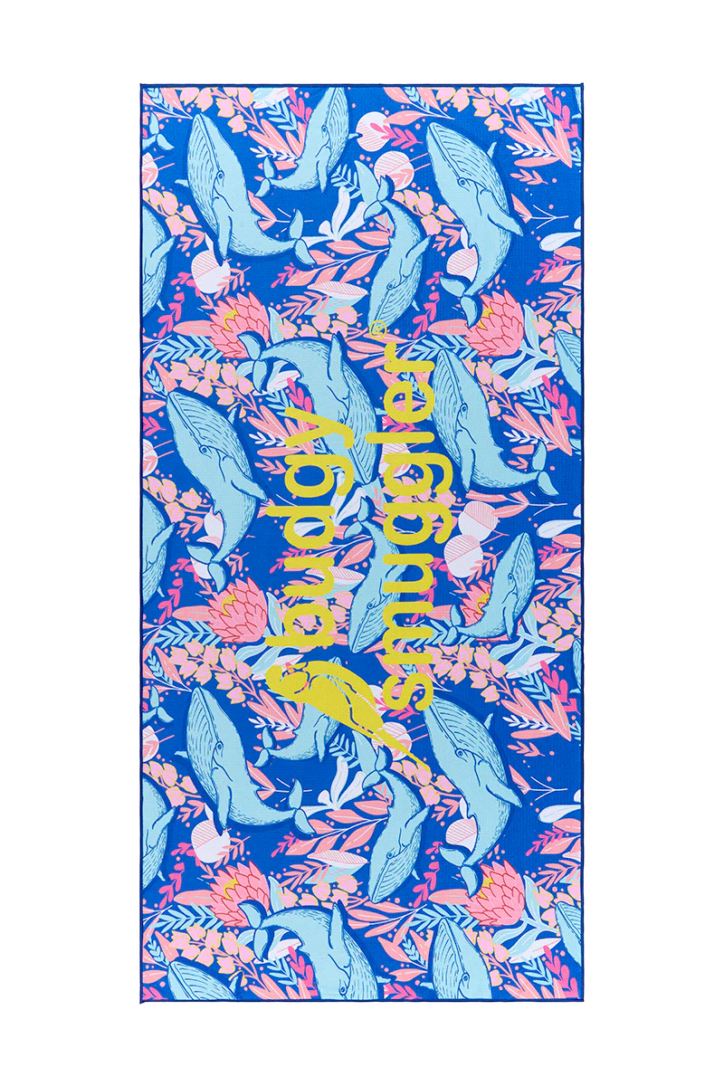 Double Sided Towel in Blue Whale