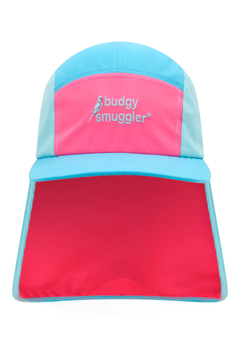 Flap Hat in Pink and Blue