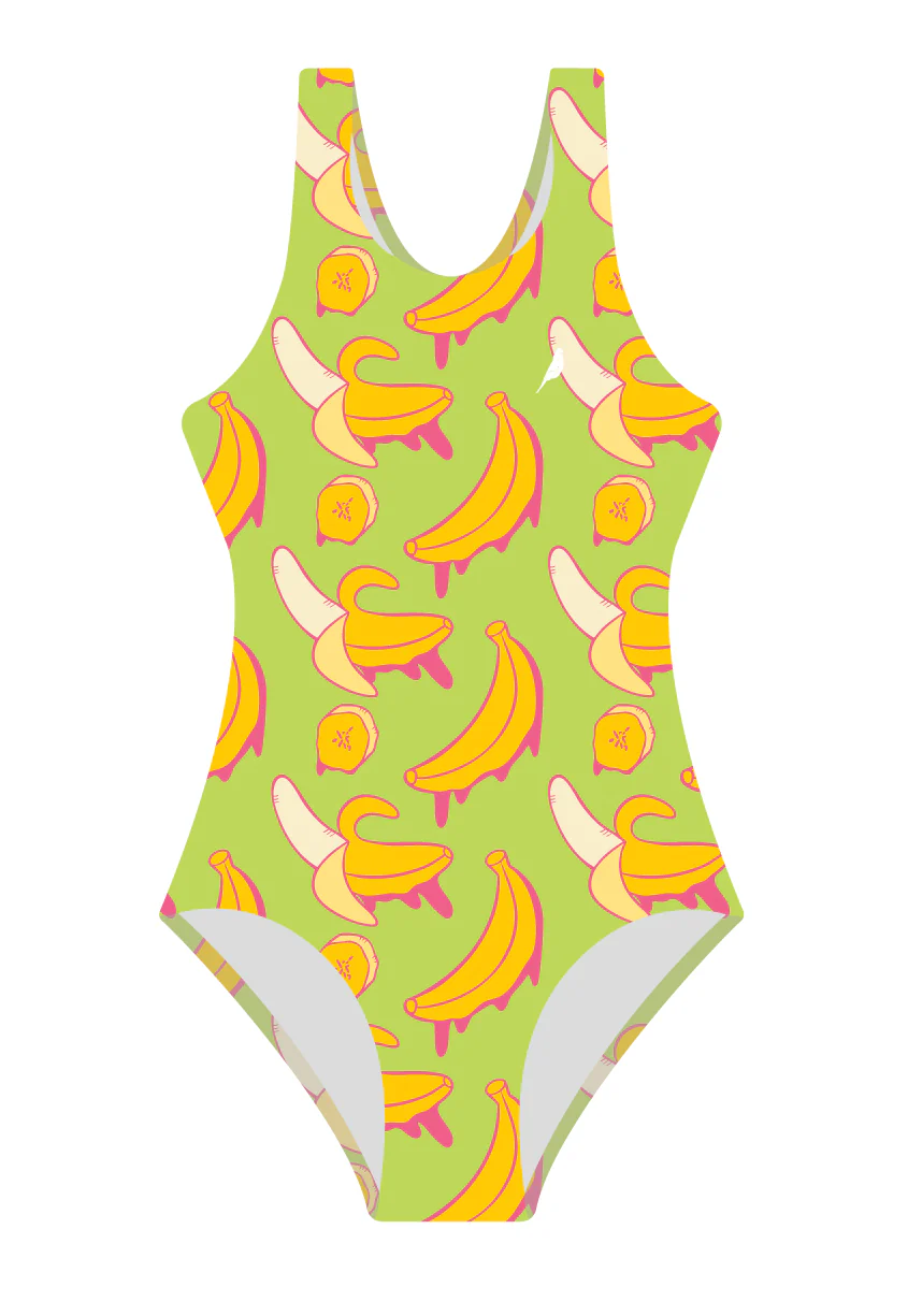 Girls One Piece in Alt Drippy Bananas