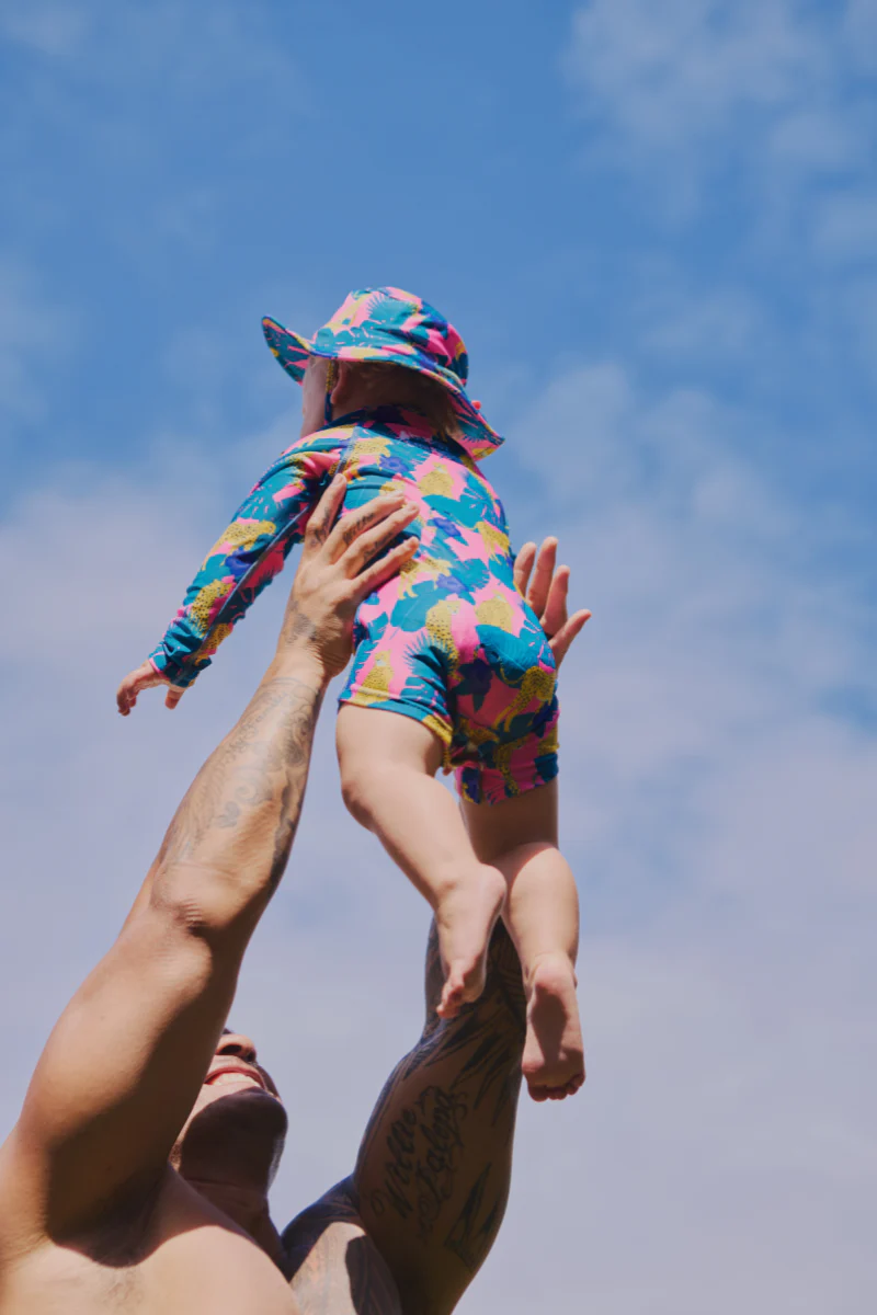 Kids Onesie Swim Bundle in Cheeky Cheetahs UPF 50+ - Image 2
