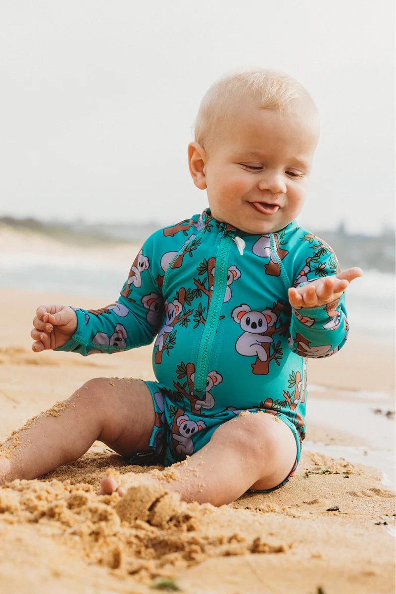 Kids Onesie Swim Bundle in Koala UPF 50+ - Image 2