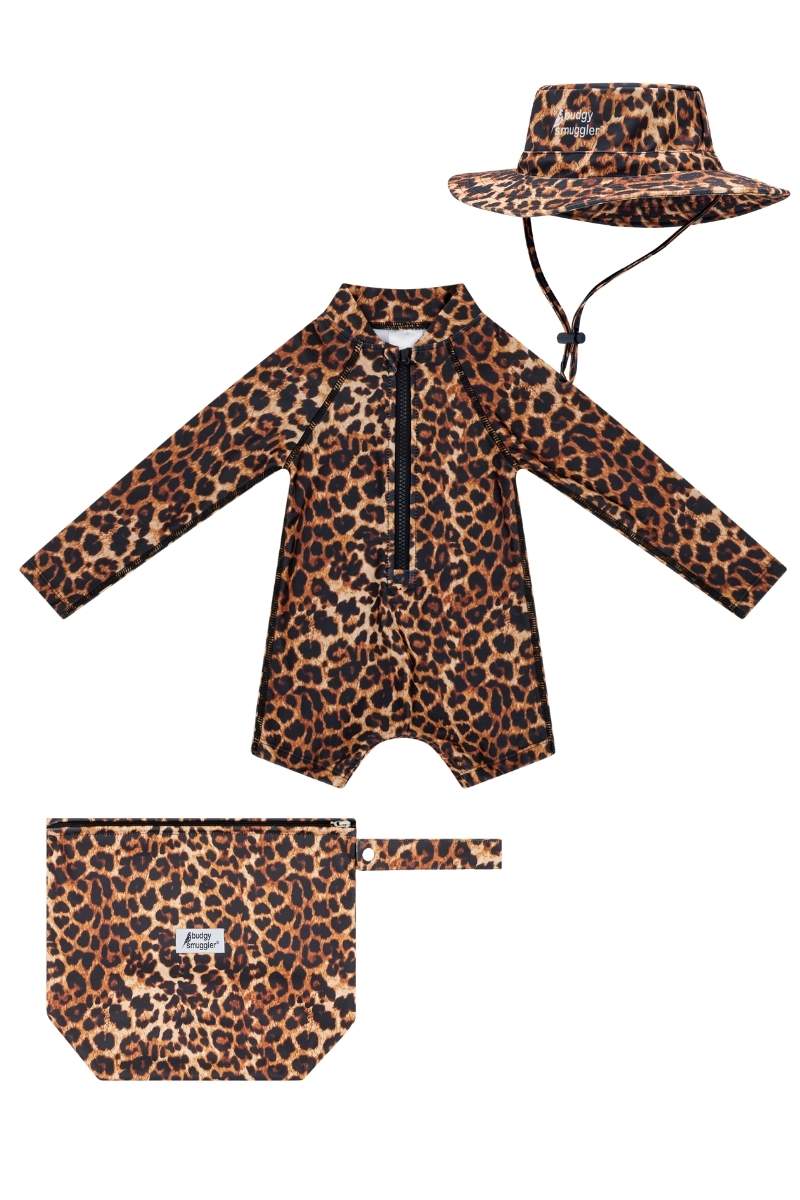 Kids Onesie Swim Bundle in Leopard UPF 50+ - Image 2