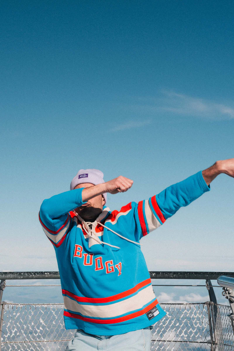 Lacer Hoodie in Blue and Red - Image 3