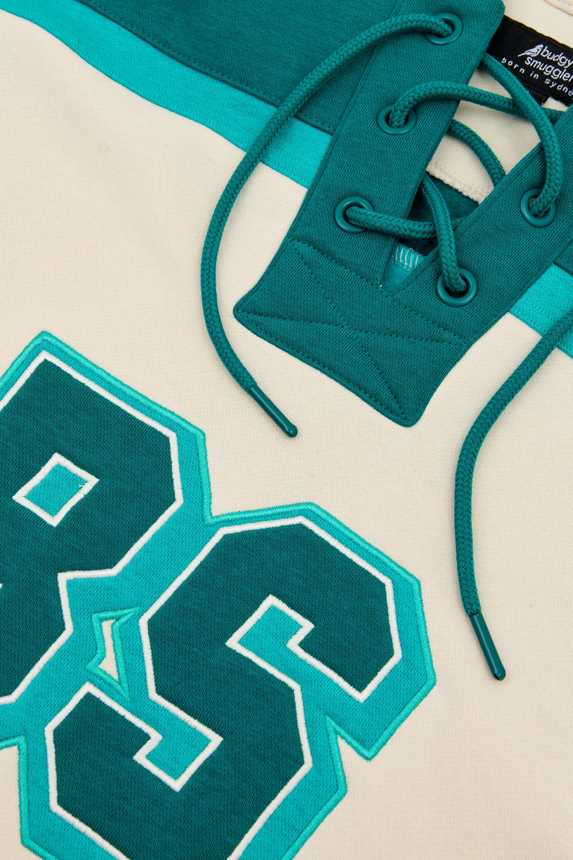 Lacer Hoodie in Green and Cream - Image 5