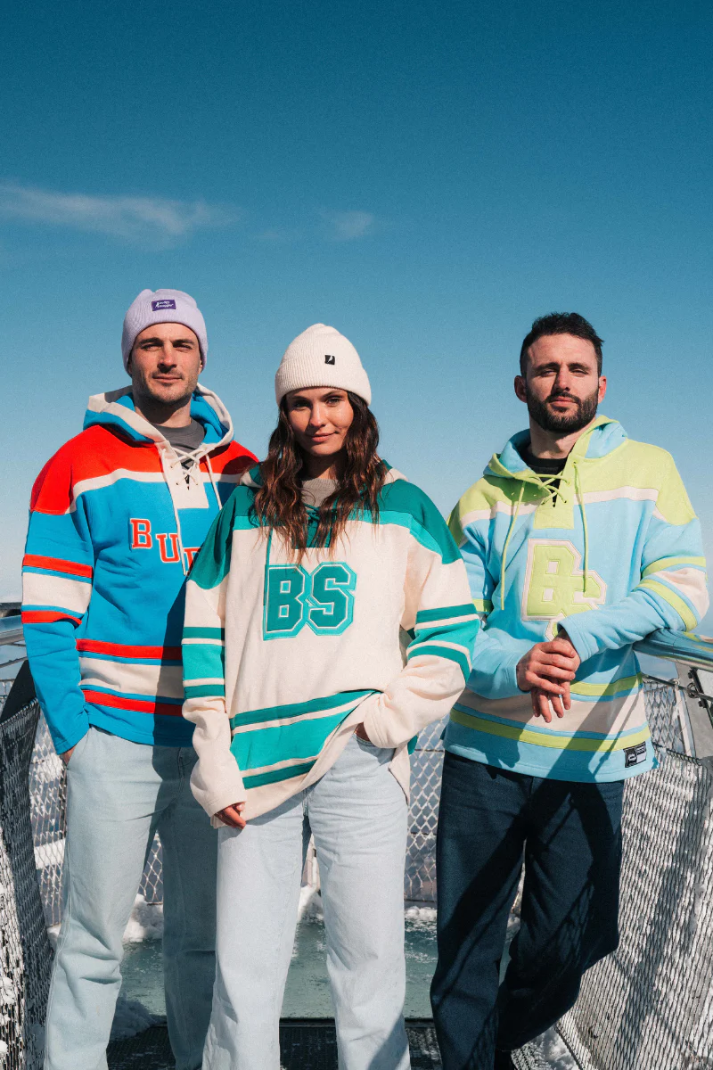 Lacer Hoodie in Light Blue and Green - Image 4