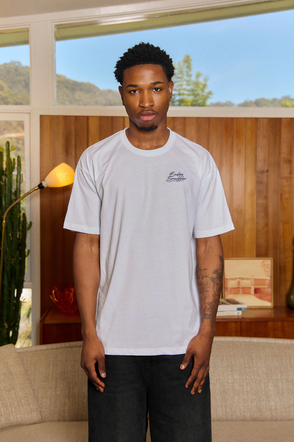 Lightweight White Tee with Peak Performance - Image 3