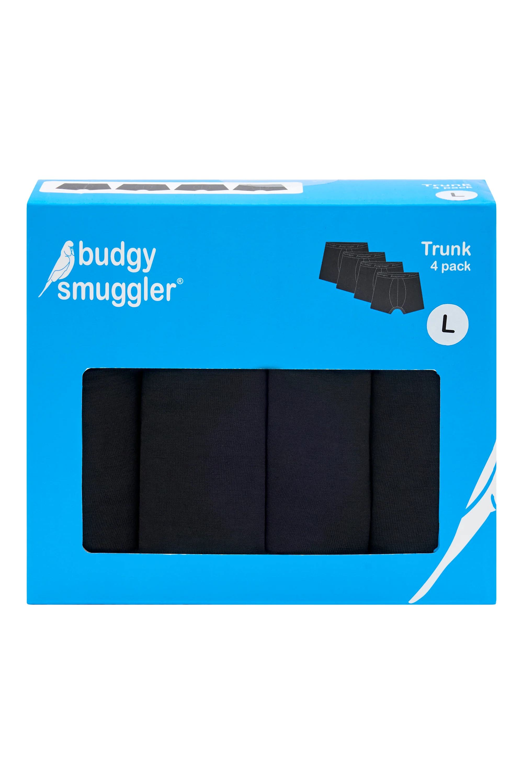 Men's Underwear Trunks 4 Pack in Black