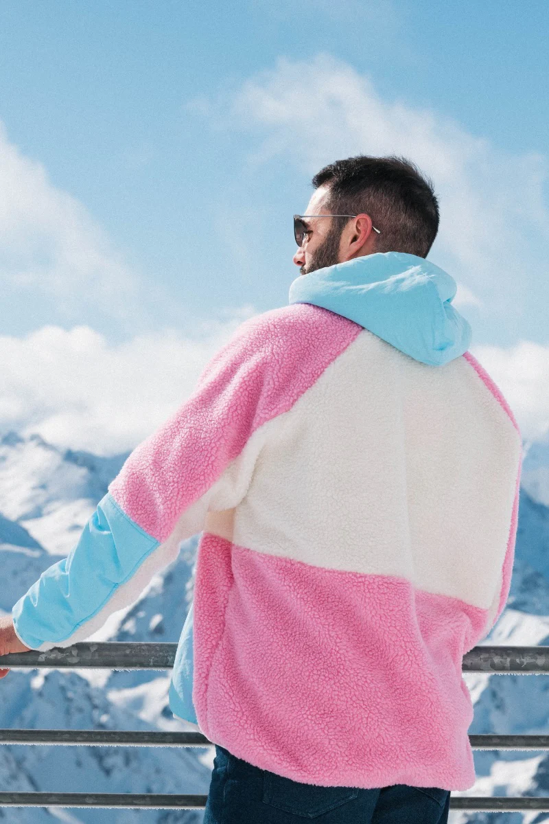 Retro Polar Fleece in Cotton Candy - Image 3